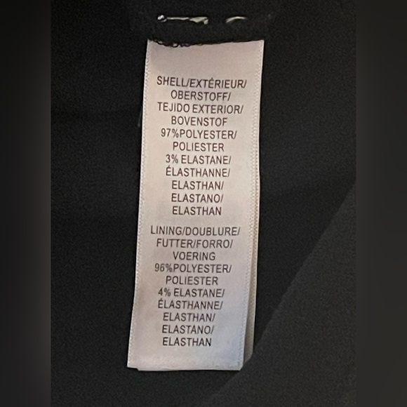 Adrianna Papell Black Sheath Dress Size 6 Lined Split Sleeve Cocktail Party - Picture 7 of 7